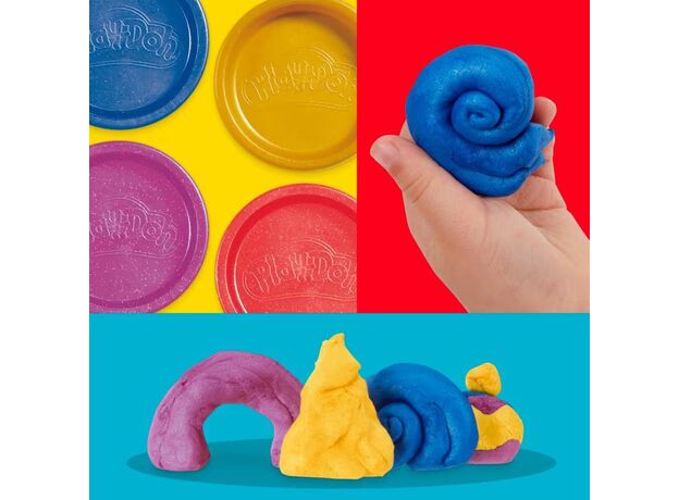 پک 4 تایی خمیربازی Play Doh مدل متالیک درخشان, image 4
