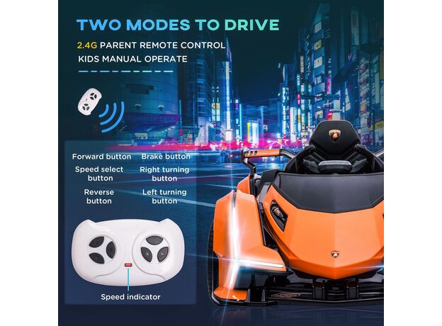 ماشین شارژی لامبورگینی Gran Turismo نارنجی با ریموت کنترل, image 6