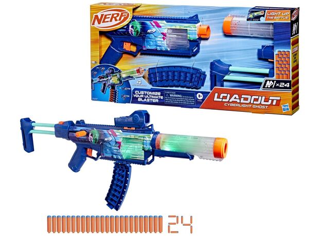 تفنگ نرف Nerf مدل N Series Loadout Cyber Light Ghost, image 