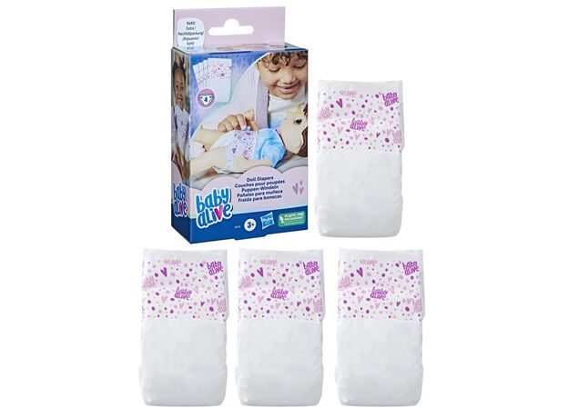 پک 4 تایی پوشک عروسک بیبی الایو Baby Alive, image  پک 4 تایی پوشک عروسک بیبی الایو Baby Alive, image