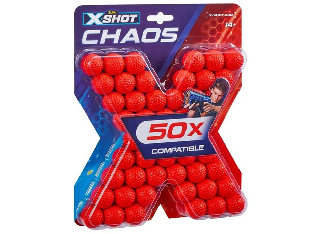 تیر فومی توپی 50 تایی اکس شات X-Shot سری Chaos, image 4