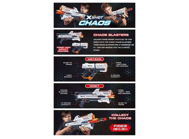 تیر فومی توپی 50 تایی اکس شات X-Shot سری Chaos, image 7