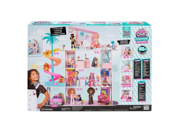 خانه 360 درجه چوبی عروسک های LOL OMG با 85 سوپرایز مدل Fashion House, image 14