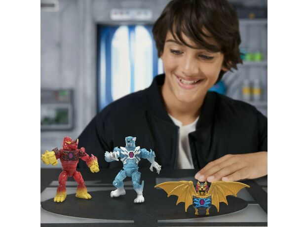 پک 2 تایی فیگورهای MrBeast Lab سری Hybrids مدل گدازه و یخ, image 4