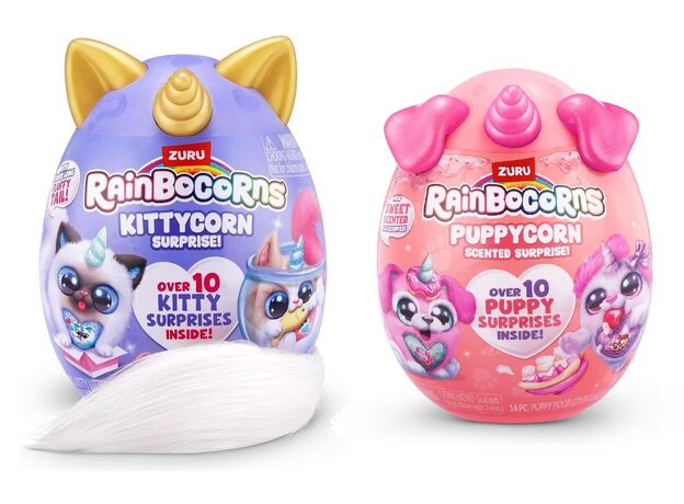 پک کمبو دوتایی عروسک های سورپرایزی رینبوکورنز RainBocoRns سری Kittycorn و Puppycorn مدل صورتی و طلایی, تنوع: 92123-Pink, image 