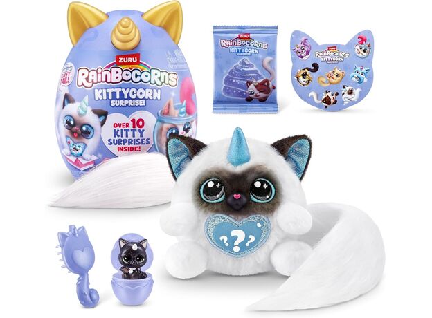 عروسک سورپرایزی رینبوکورنز RainBocoRns سری Kittycorn  با دم سفید, تنوع: 92116-white, image 