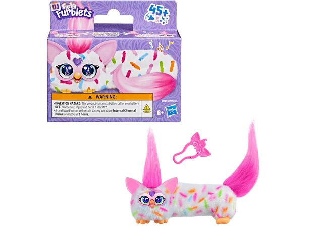 عروسک پولیشی رباتیک DJ فربی کوچولو DJ Furblets Furby مدل Berry Cup Cake, تنوع: G1781-Berry Cup Cake, image 