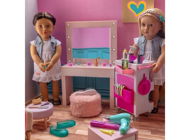 ست میز آرایش و وسایل عروسک های 46 سانتی OG, image 2 ست میز آرایش و وسایل عروسک های 46 سانتی OG, image 2