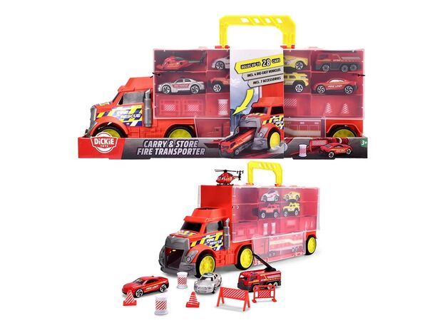 کامیون حمل ماشین آتش نشانی Dickie Toys, تنوع: 203337005-Fire, image 