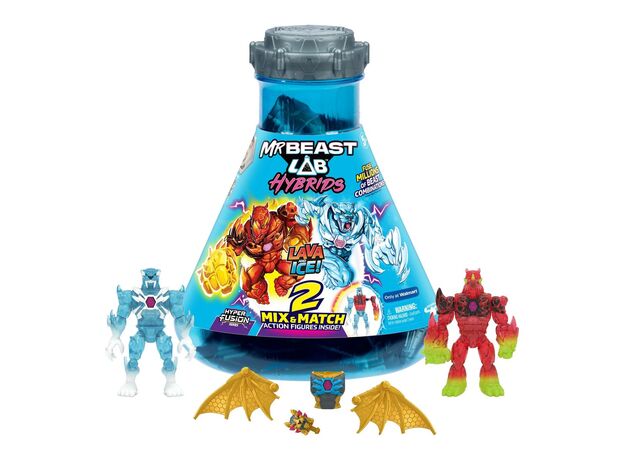 پک 2 تایی فیگورهای MrBeast Lab سری Hybrids مدل گدازه و یخ, image 