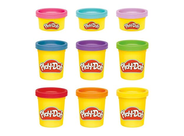پک 9 تایی خمیربازی Play Doh مدل رنگین کمان درخشان, تنوع: F7369-bright rainbow, image 2 پک 9 تایی خمیربازی Play Doh مدل رنگین کمان درخشان, تنوع: F7369-bright rainbow, image 2