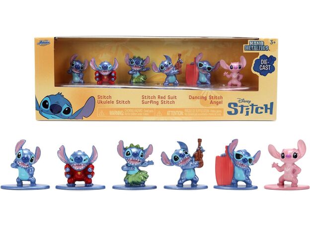 پک 6 تایی نانو فیگورهای فلزی 4 سانتی استیچ Disney, image 