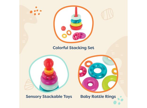 ست حلقه های رنگین کمانی B.Toys, image 2