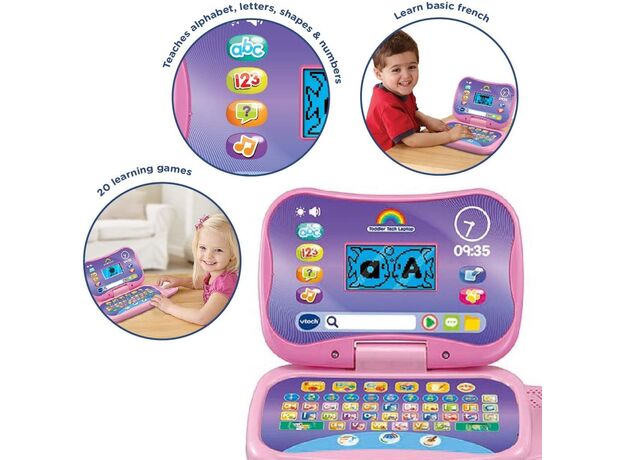 لپ تاپ آموزشی VTech صورتی, تنوع: 524853vt-Pink, image 