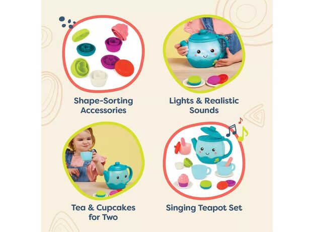 ست مهمانی چای موزیکال B.Toys, image 6