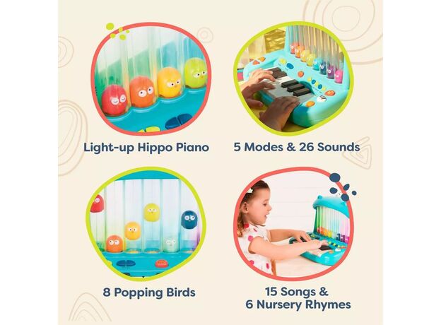پیانو هیپو پاپ B.Toys, image 2