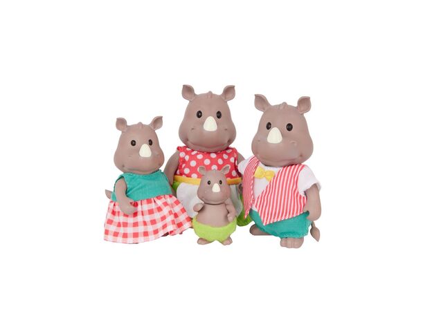 خانواده 4 نفری کرگدن های Li'l Woodzeez مدل Rumbles Rhino, image 2