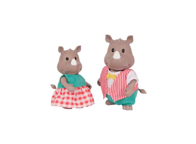 خانواده 4 نفری کرگدن های Li'l Woodzeez مدل Rumbles Rhino, image 4