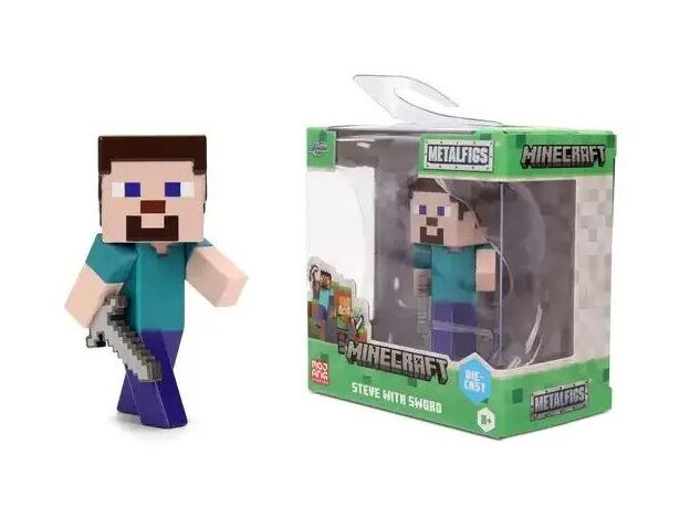 فیگور فلزی 6 سانتی Minecraft مدل استیو با شمشیر, تنوع: 9385138300W04-Steve, image 