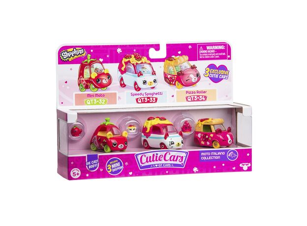 پک 3 تایی ماشین های Cutie Cars Shopkins سری Moto Italiano, image  پک 3 تایی ماشین های Cutie Cars Shopkins سری Moto Italiano, image