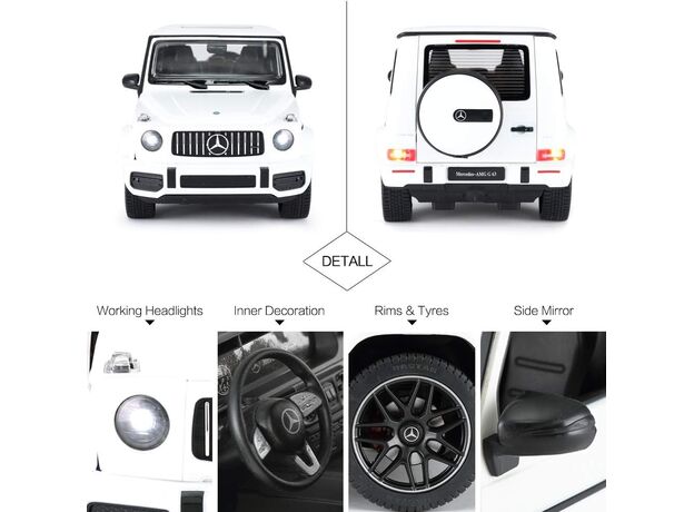 ماشین کنترلی مرسدس بنز G63 AMG سفید راستار با مقیاس 1:14, image 3