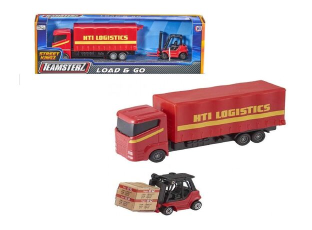 کامیون حمل بار و لیفتراک Teamsterz مدل HTI Logistics, image  کامیون حمل بار و لیفتراک Teamsterz مدل HTI Logistics, image