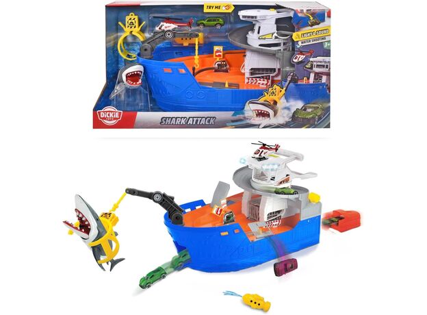 ست کشتی شکار کوسه همراه با ماشین و هلی کوپتر, image 