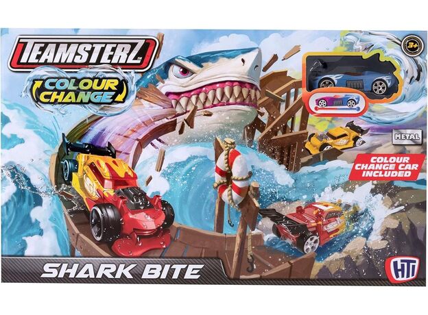 پیست ماشین های Teamsterz مدل کوسه به همراه 1 ماشین تغییر رنگ دهنده, image  پیست ماشین های Teamsterz مدل کوسه به همراه 1 ماشین تغییر رنگ دهنده, image