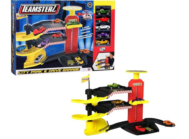 ست پارکینگ شهری و گاراژ 3 طبقه Teamsterz به همراه 5 ماشین, image 