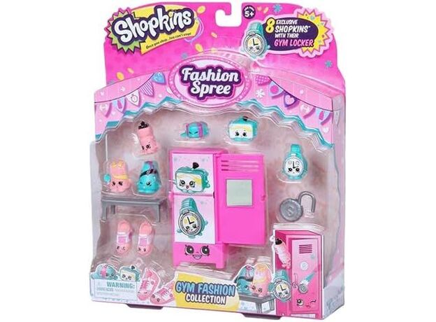پک 8 تایی فیگورهای  Shopkinsسری Fashion Spree مدل Gym, image 