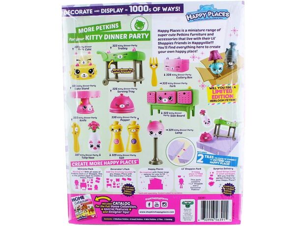 پک دکوراسیون 15 عددی شاپکینز مدل Kitty Dinner Party, image 4
