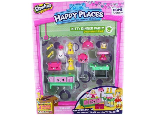 پک دکوراسیون 15 عددی شاپکینز مدل Kitty Dinner Party, image 3