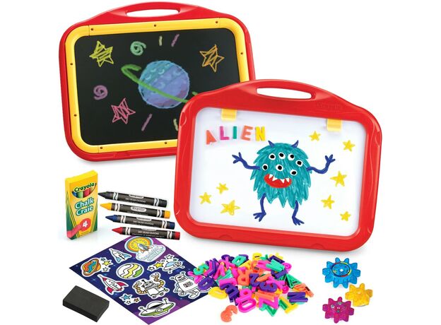 تخته خلاقیت دوطرفه مغناطیسی Crayola به همراه اکسسوری, image 