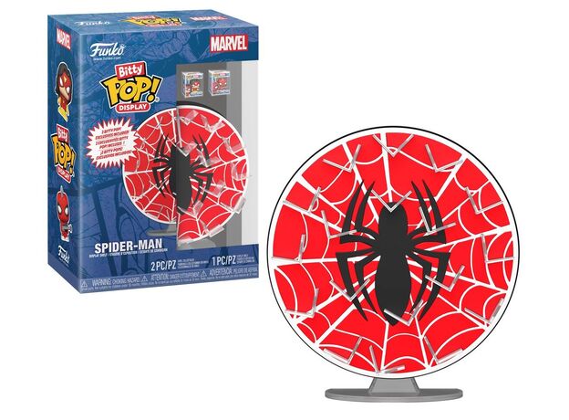 استند نگهدارنده فیگورهای بیتی پاپ به همراه دو فیگور اسپایدرمن, image 