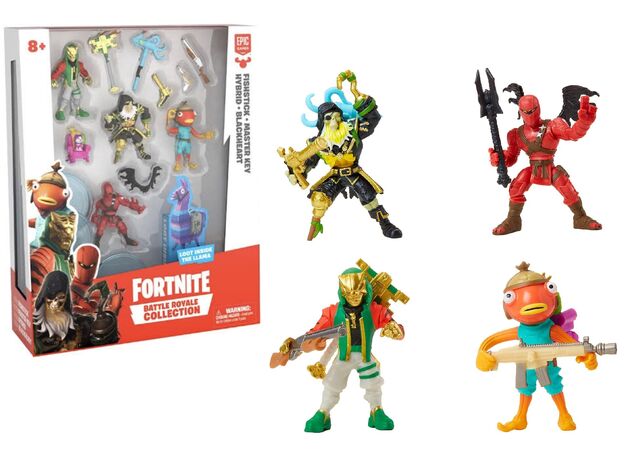 ست 4 تایی فیگورهای فورتنایت بتل رویال مدل Fishstick, image 