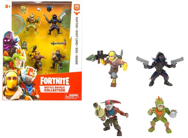 ست 4 تایی فیگورهای فورتنایت بتل رویال مدل Raptor, image 