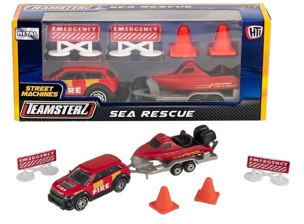 ست نجات دریایی Teamsterz با ماشین آتشنشانی, image 