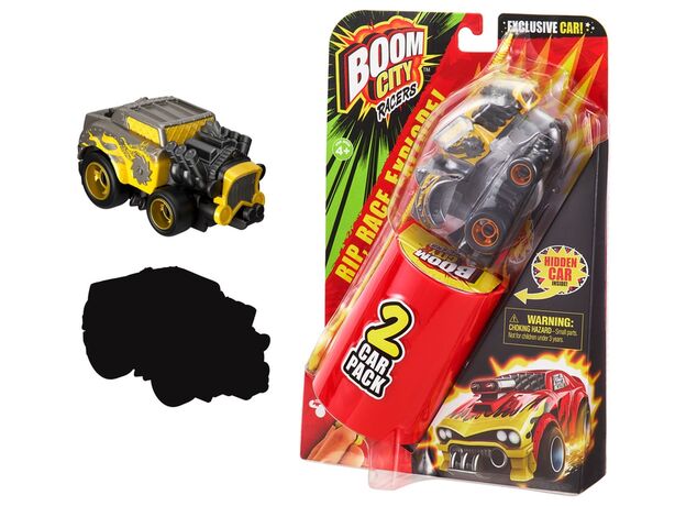 پک 2 تایی ماشین موشکی بوم سیتی Boom City Racer مدل زرد, image 