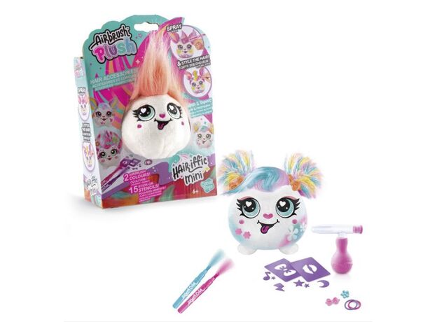 عروسک پولیشی Hairiffic mini مدل pixie همراه با ایر براش, image 