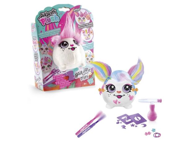 عروسک پولیشی Hairiffic mini مدل pinkie همراه با ایر براش, image 