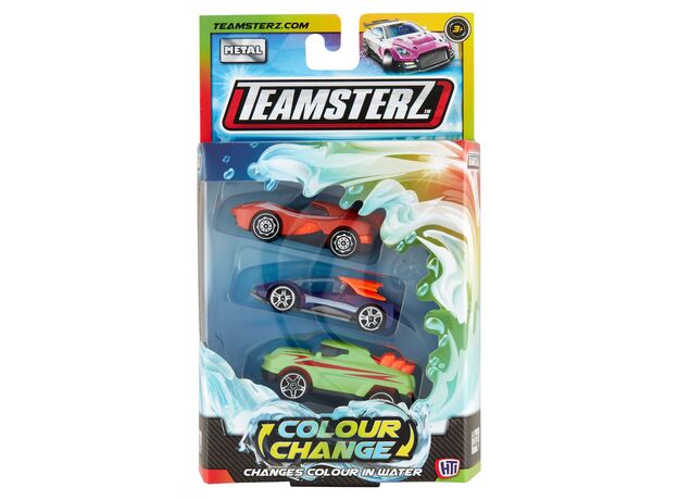 پک 3 تایی سورپرایزی ماشین های تغییر رنگ دهنده Teamsterz مدل قرمز, image 