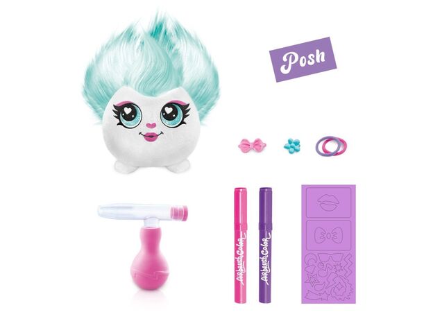 عروسک پولیشی Hairiffic mini مدل posh همراه با ایر براش, image 5
