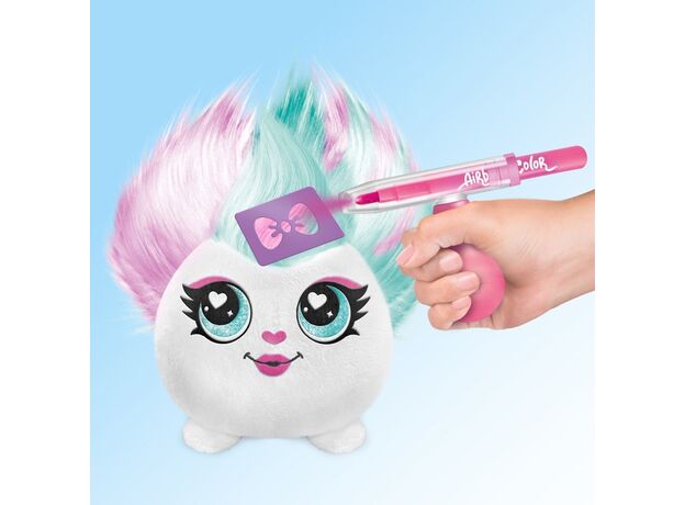 عروسک پولیشی Hairiffic mini مدل posh همراه با ایر براش, image 3