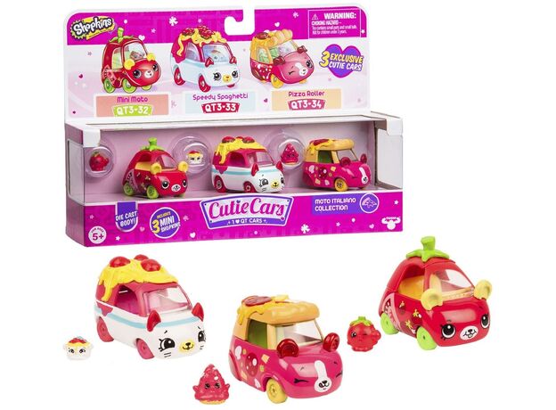 پک 3 تایی ماشین های Cutie Cars Shopkins سری Moto Italiano, image 