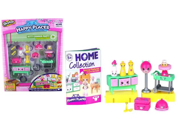 پک دکوراسیون 15 عددی شاپکینز مدل Kitty Dinner Party, image 