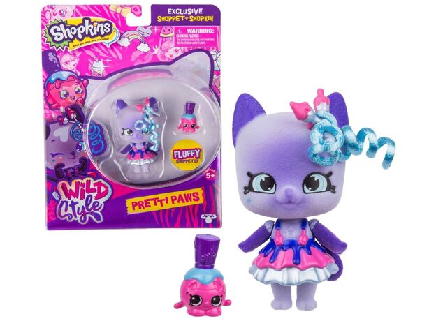 عروسک پرتی پاوز Shopkins سری Wild Style, تنوع: 56869-Pretti Paws, image 