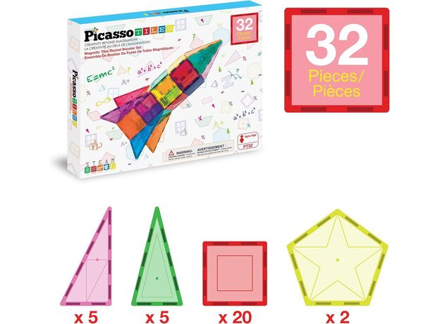 ست 32 عددی ساخت راکت مغناطیسی پیکاسو, image 