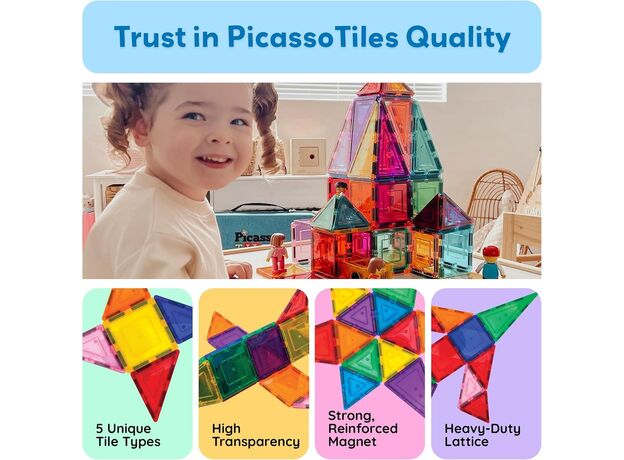 ست 60 عددی بلاک های سه بعدی مغناطیسی پیکاسو, image 2
