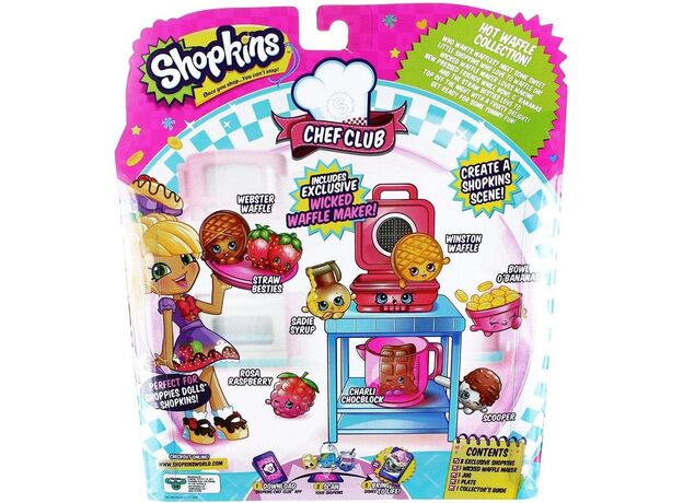 پک 8 تایی فیگورهای Shopkins سری Chef Club مدل Hot Waffle, image 3