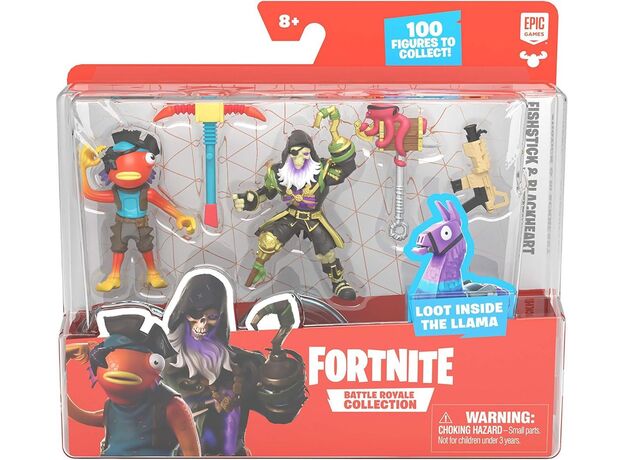 ست 2 تایی فیگورهای فورتنایت بتل رویال مدل Fishstick و Blackheart, image 